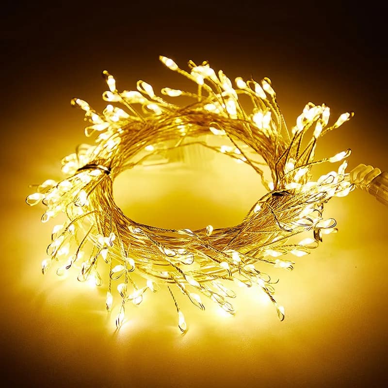 Guirxiété lumineuse LED anti-pétard avec télécommande, alimentation USB, lumières dégradées, fête de