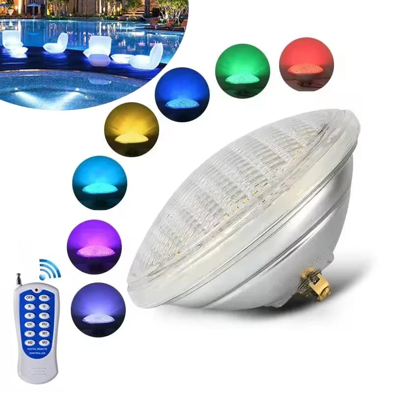 IP68 LED ampoule de piscine RGB multicolore E26 Base Par56 sous l'eau lampe de piscine 12V