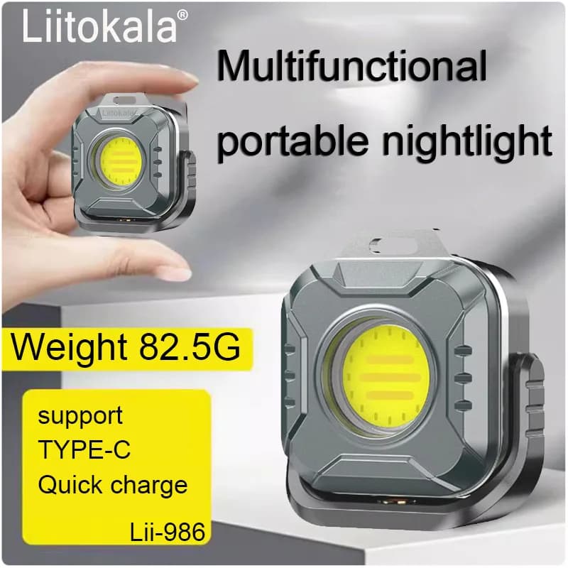 LiitoKala LF-786 lampes de travail LF-986 Mini lampe frontale portable + 26650 5000 mAh TYPE de batt
