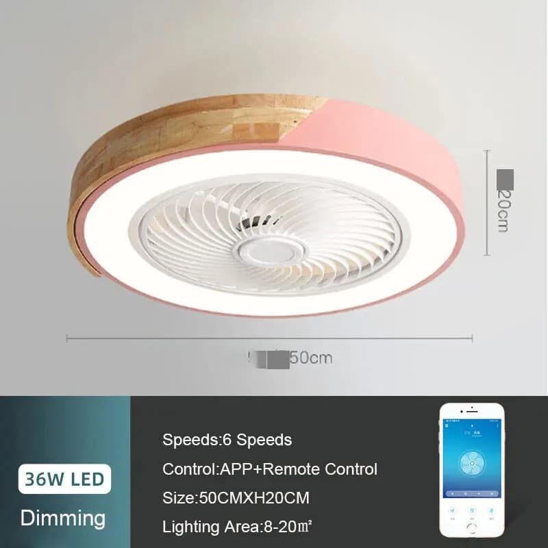 Ventilateur de plafond intégré avec éclairage, ventilateur de plafond pour chambre à coucher, éclair