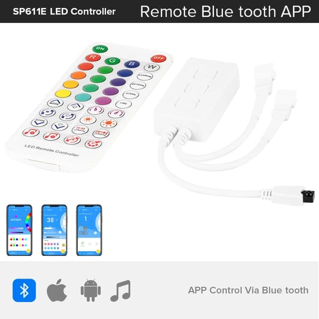 SP105E SP107E SP110E contrôleur Led Bluetooth/musique/WIFI Pixels contrôleur WS2811 WS2812B SK6812 R