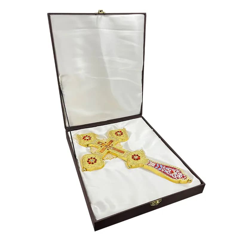 HTISOK Croix de bénédiction d'église orthodoxe Articulos Religieux Décoration d'église Cruz Fournitu