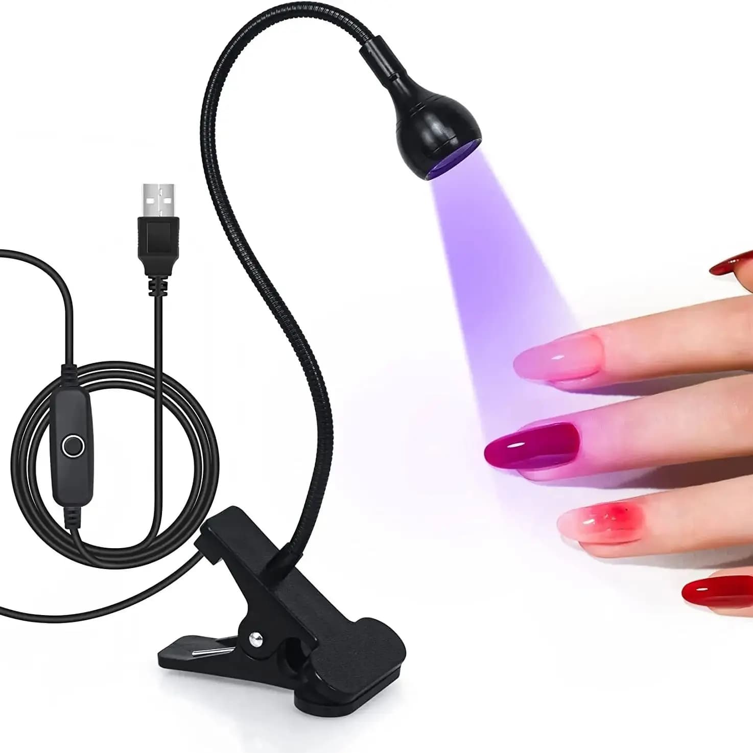 5V UV Gel durcissement lampe à ongles Led lumière ultraviolette UV Led lampe de bureau lumière noire