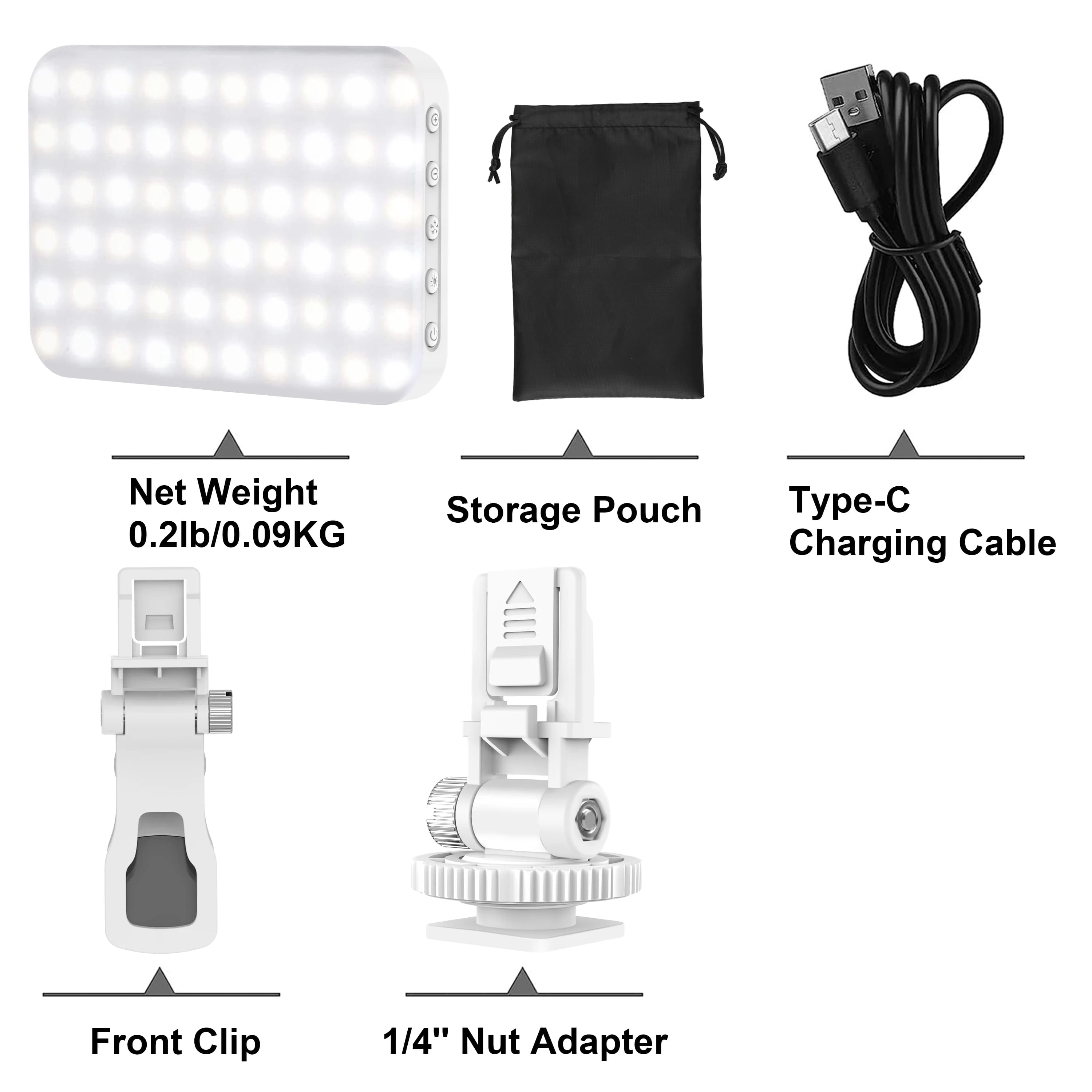 Nouvelle lumière pour Selfie, lumière de remplissage pour téléphone à 60 LED, 7 Modes de sortie, Kit