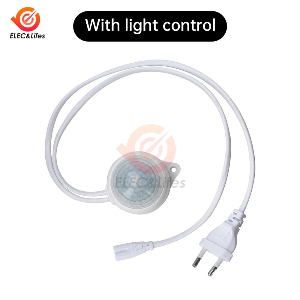 Capteur de mouvement interrupteur de lumière 220V PIR capteur de présence pour l'éclairage délai aju