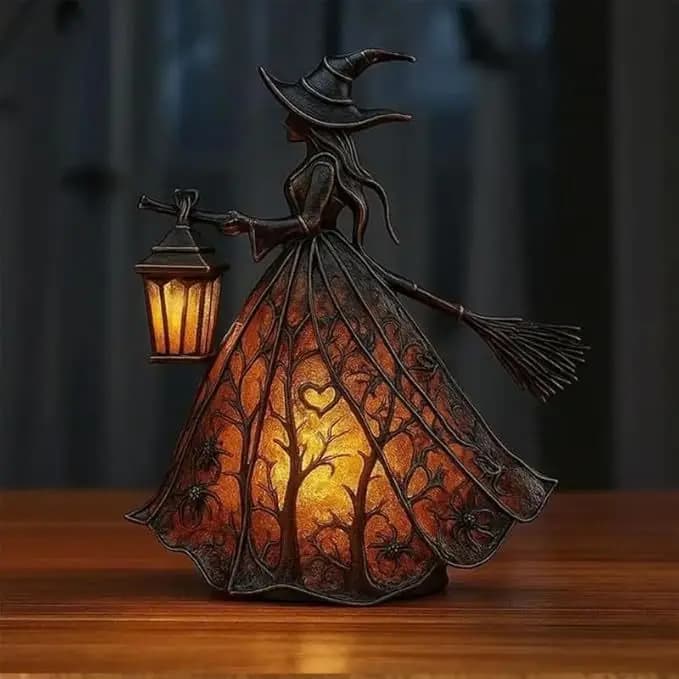 Lampe de sorcière d'halloween, veilleuse de chevet, lampe de bureau Portable pour café, Bar, chambre