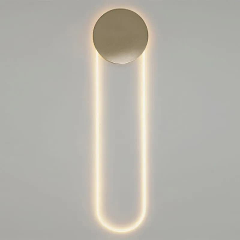 Applique dorée atmosphère nordique créative Led anneau lumineux rétro Art Palor chambre chevet hôtel