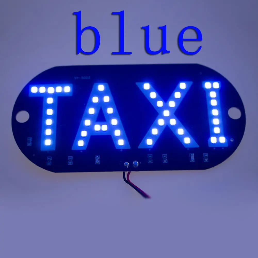 Lampe de voiture LED colorée, ampoules de signalisation, feux de taxi, lumière de pare-brise, indica