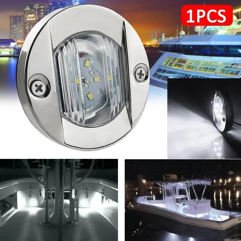 Feu de poupe LED 12 V rond pour yacht, éclairage de courtoisie pour cabine, éclairage intérieur de c
