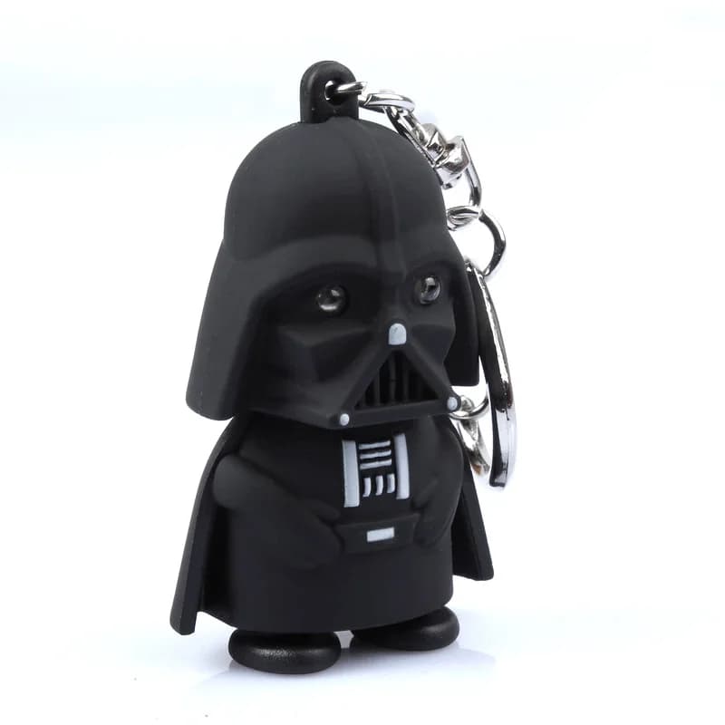 Lampe torche LED lumineuse et sonore Star Wars Guerrier Noir, style dessin animé, pour bagages, tend