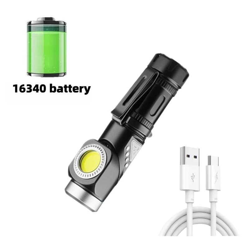 Lampe de travail rotative avec base magnétique puissante, rechargeable, étanche, torche d'angle pour