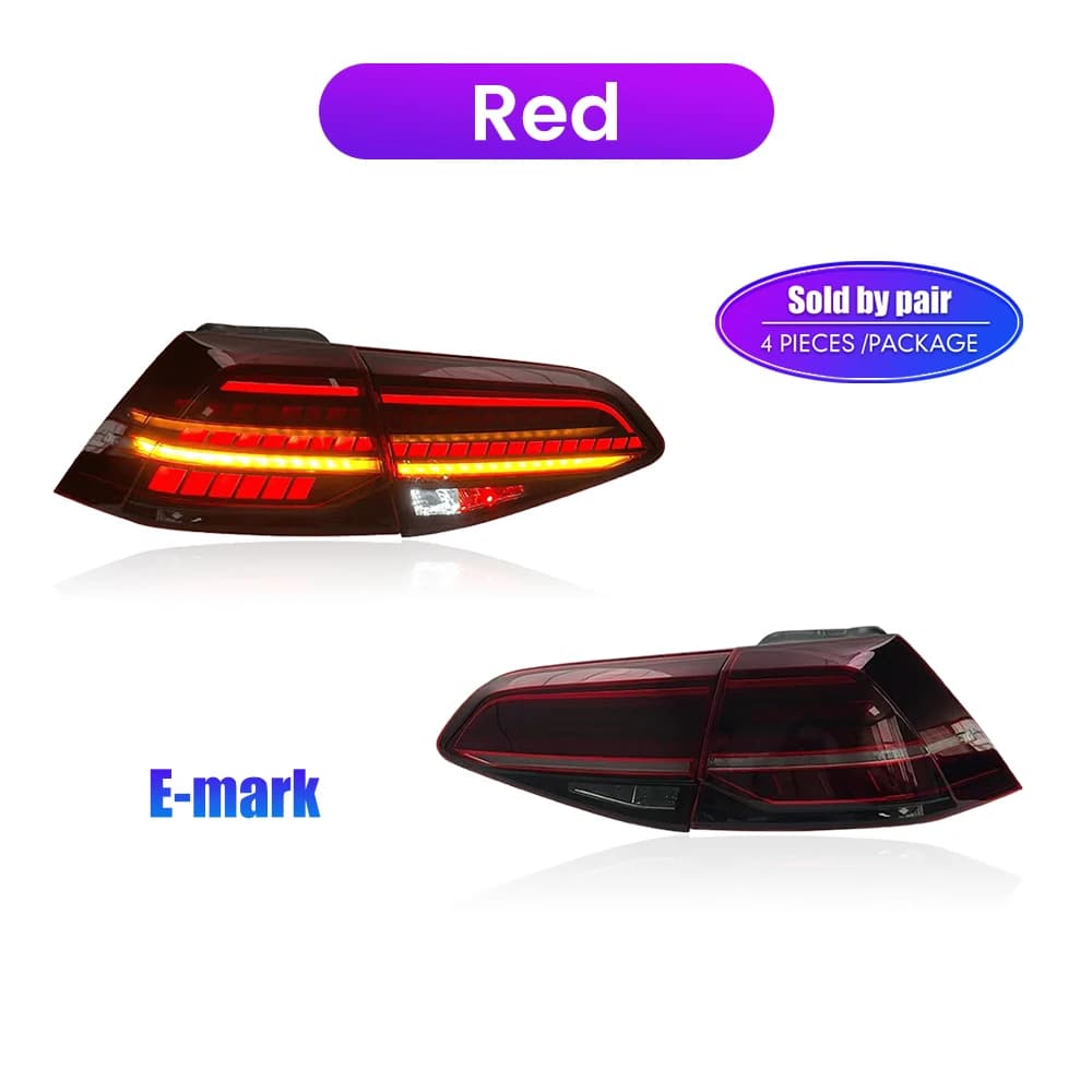 Feux arrière LED pour Volkswagen VW Golf 7 2013-2017 7.5 2017-2020, accessoires tuning, feux arrière