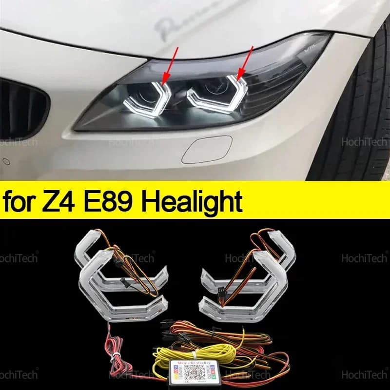 Kit d'anneaux yeux d'ange LED multicolores, pour BMW Z4 E89 2009 – 2016 SDrive18i SDrive20i 23i 28i 