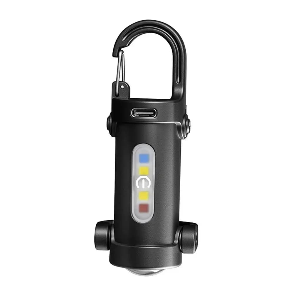 Mini lampe de poche porte-clés LED COB puissante, Rechargeable par USB, lampe de travail suspendue, 