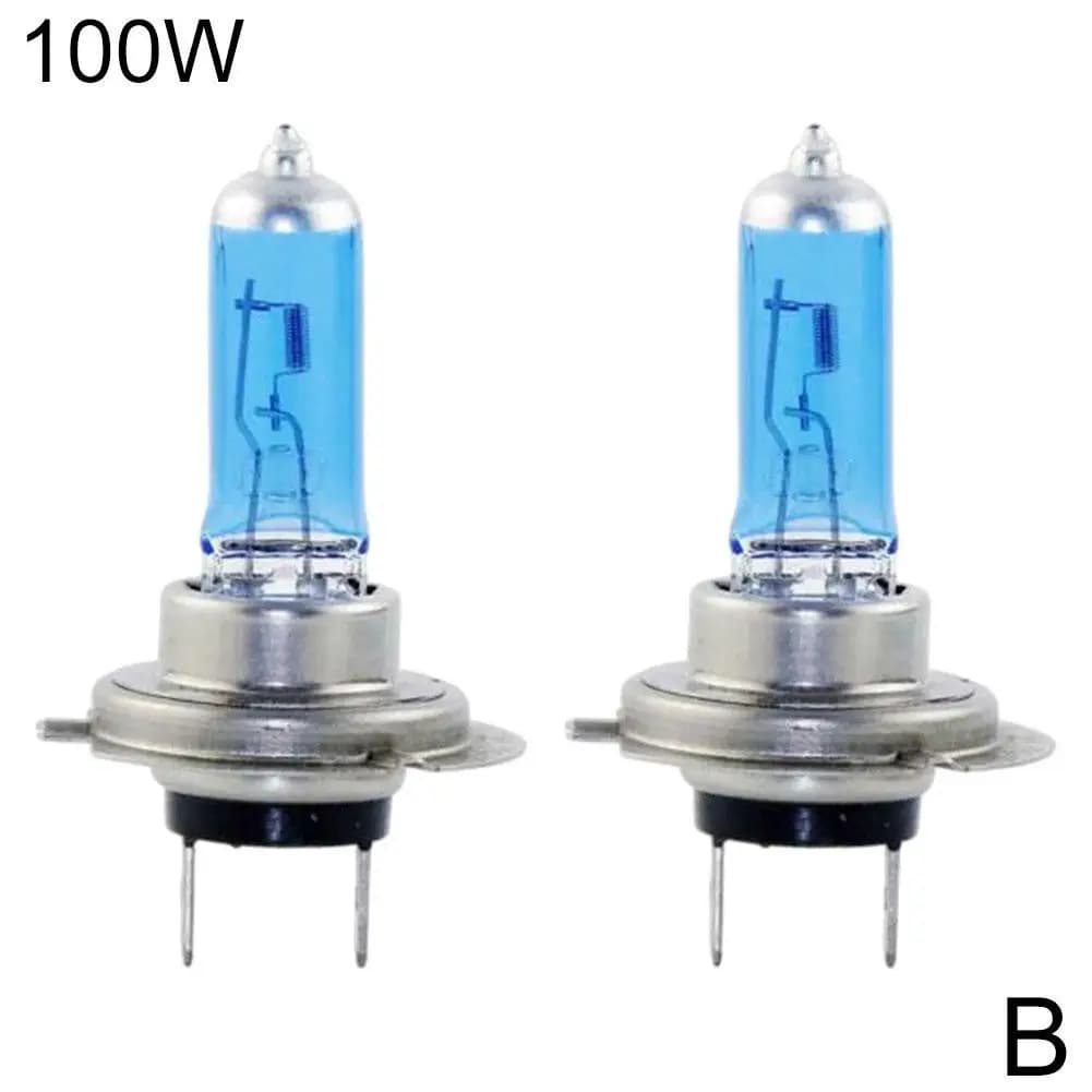 2 pièces H7 100W 55W 12V 6000K halogène voiture Source de lumière ampoules phares Auto lampe Parking