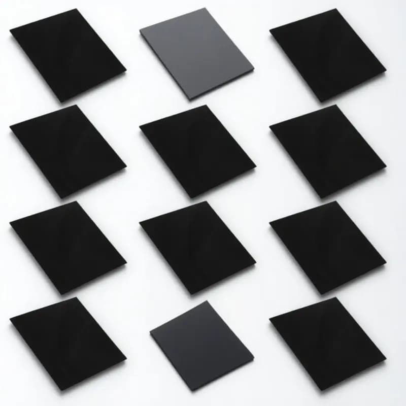 Lot de 10 plaques vierges en acrylique noir de 2 mm pour peinture DIY, autocollants, dessin, artisan