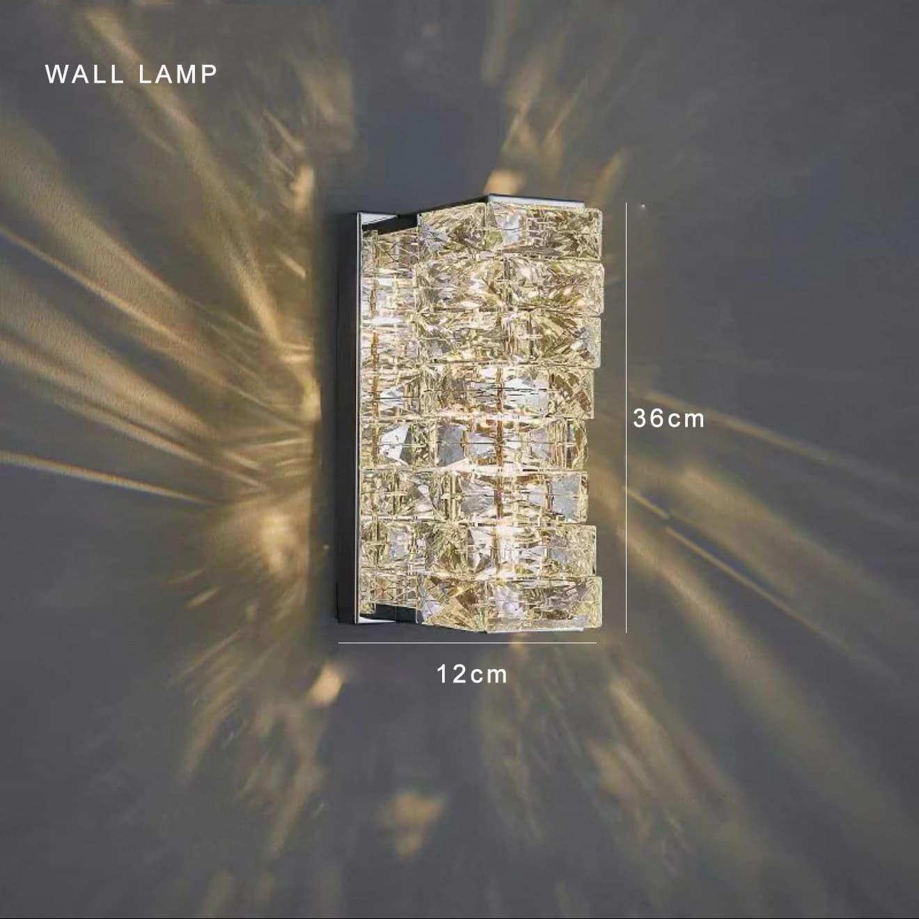 Plafonnier LED rectangulaire de luxe en cristal doré, luminaire d'intérieur à intensité variable pou