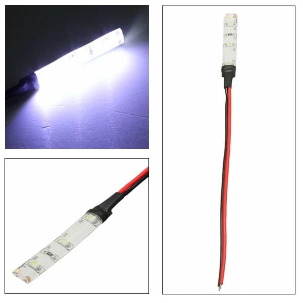 3 LED 3528 SMD IP65 12V LED étanche bande lumineuse lampe Flexible pour Auto moto style universel vo