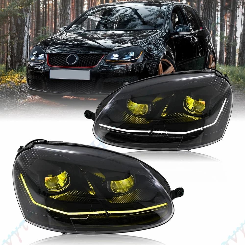 Feux avant à LED pour VW Golf 5 V Mk5 R32 2003 2004 2005 2006-2008, phares avant, clignotants, feux 