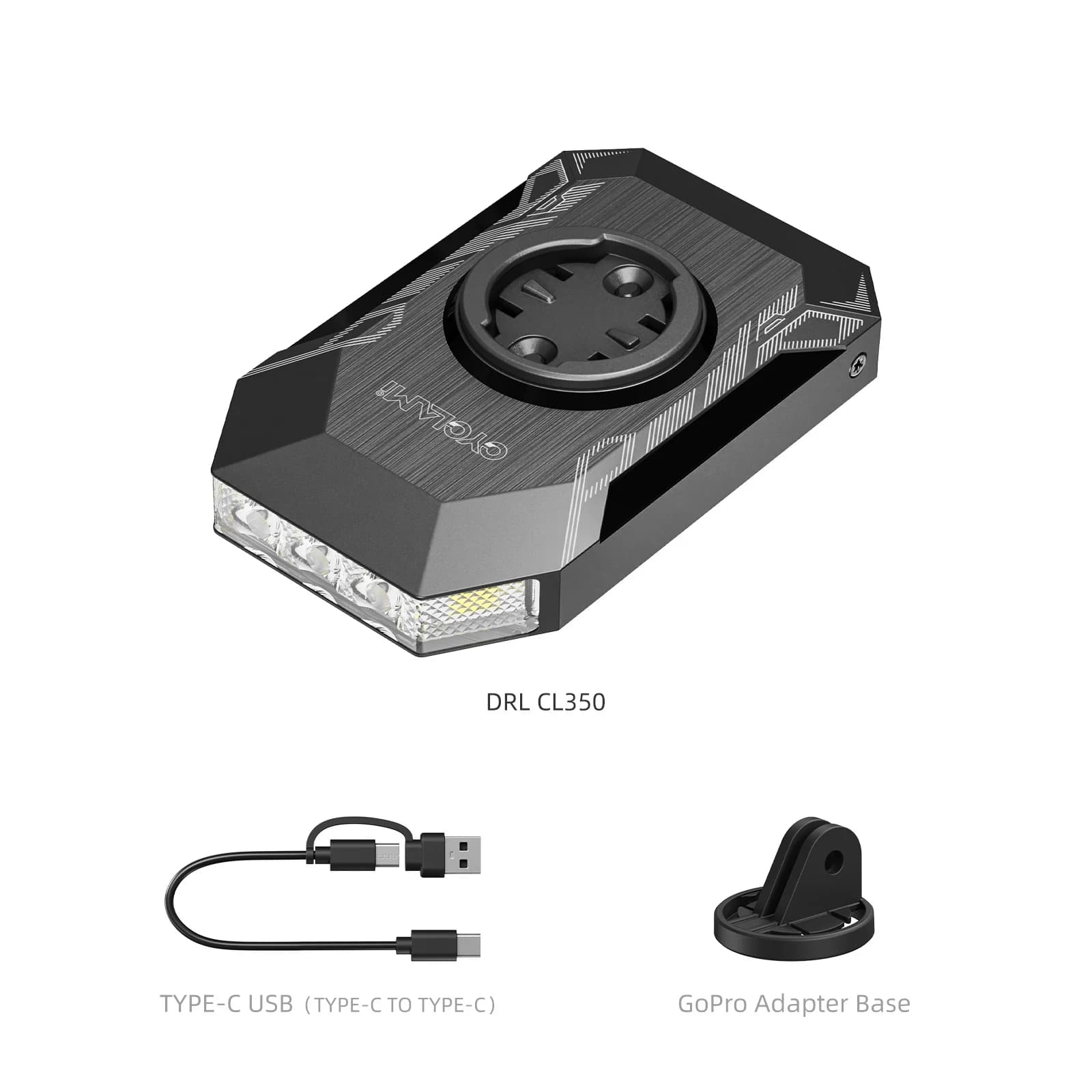 Phare de vélo CYCLAMI CL350 pour Garmin XOSS IGPSPORT Magene GPS G2 4000mAH Lampe avant de vélo rech