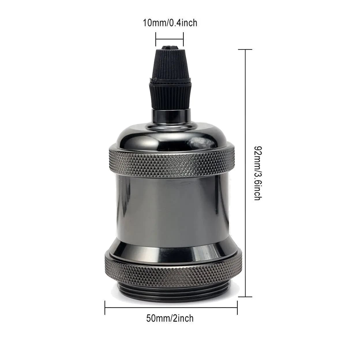 GANRILAND bricolage E27 Base de lampe en aluminium Vintage cuivre Chrome douille Antique en laiton a