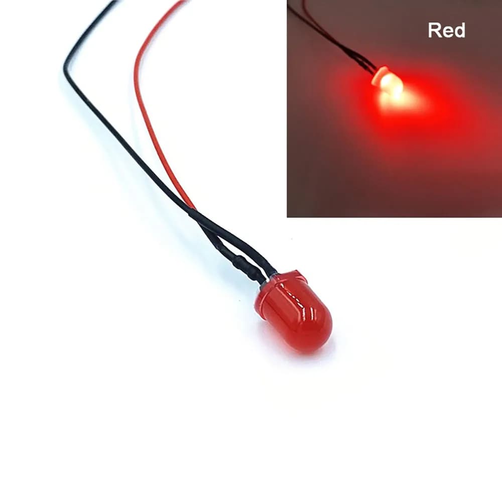 Diodes électroluminescentes pré-câblées avec ampoule LED 02/10/2018, 8mm, 3V, 5V, 6V, 9V, 12V, 24V,