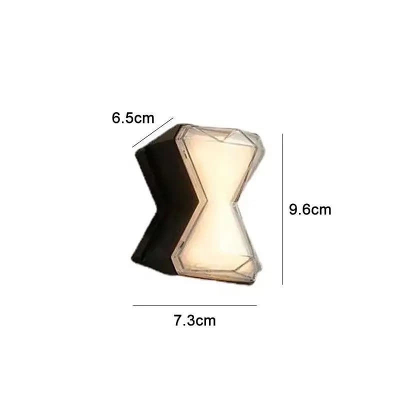 Applique murale LED moderne effet diamant pour salon, chambre et cour, éclairage haut et bas