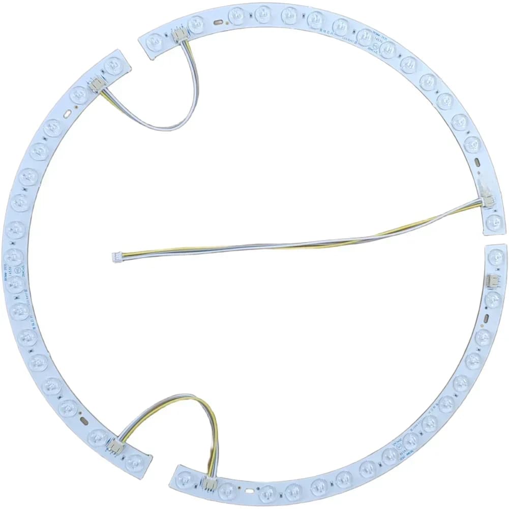 Bande LED incurvée 38cm, bande lumineuse pour ventilateur incurvé, support magnétique à trois couleu
