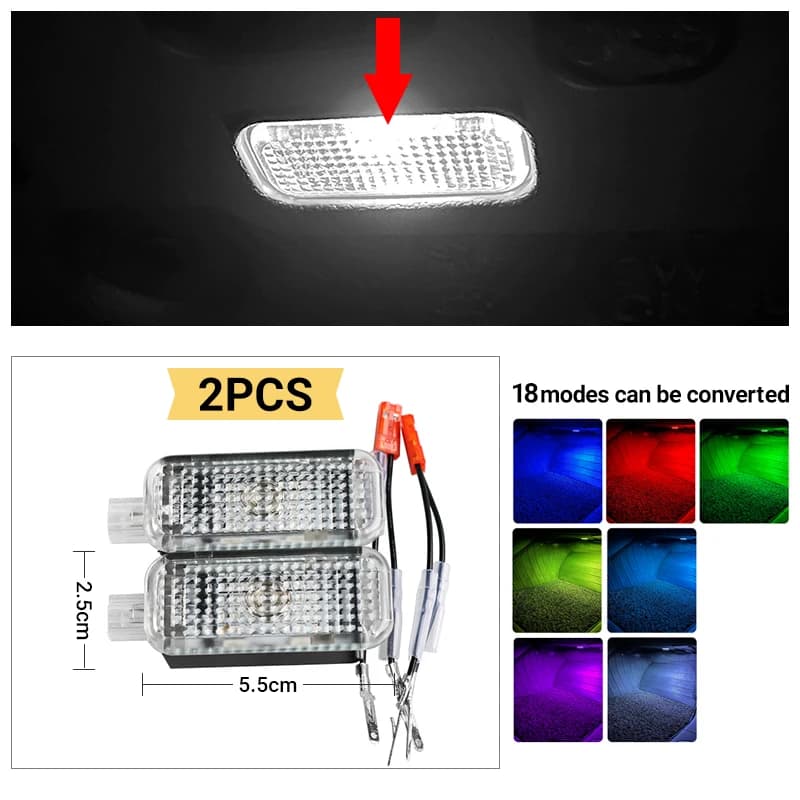Lampe LED pour pataugeoire de voiture, accessoires d'intérieur, pour Skoda Octavia Pro A8 MK4 A7 MK3