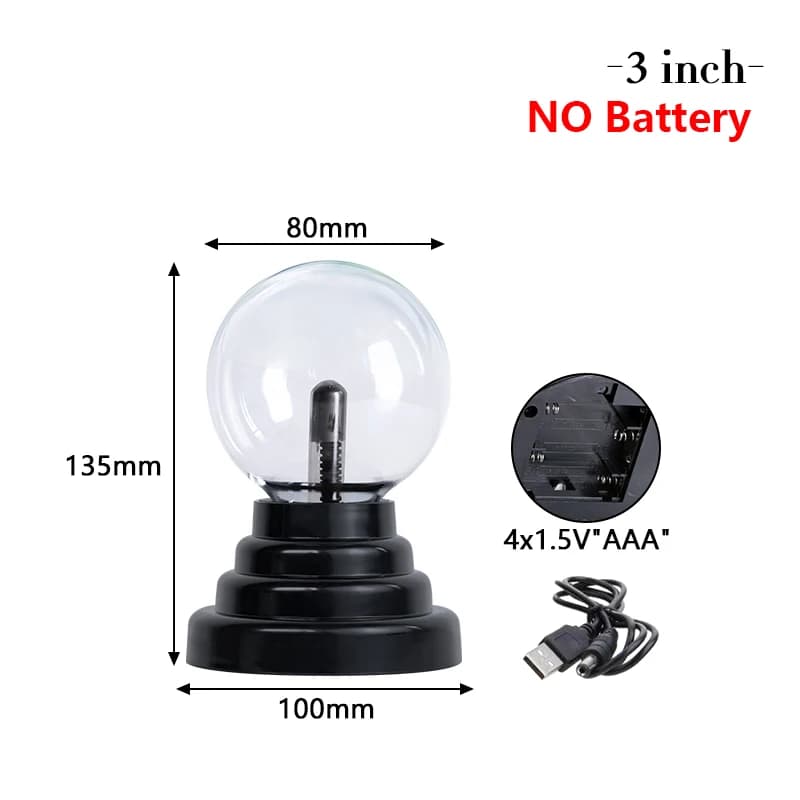 Lampe boule à plasma électrique magique, veilleuse en verre, décoration de chambre à coucher, cadeau