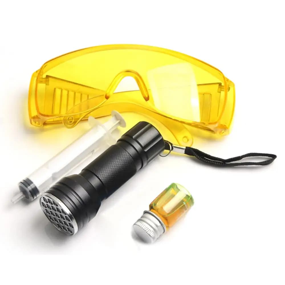Outil de réparation de climatisation de voiture, système A/C, test de fuite, détecteur, kit 21 LED, 