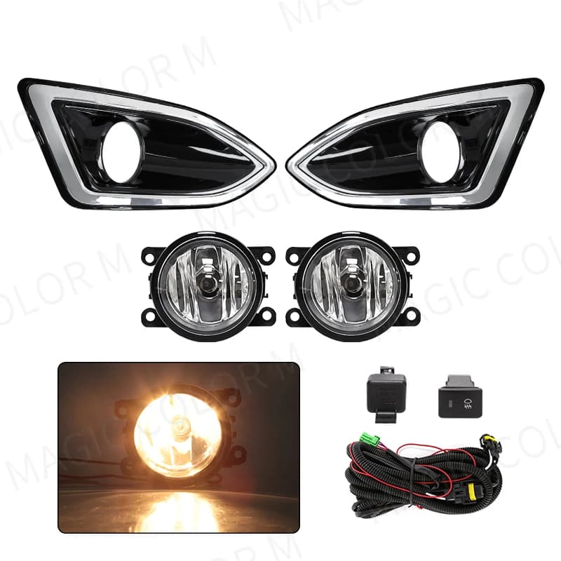 LED antibrouillard pour Ford Edge 2015 2016 2017 2018 feux diurnes DRL yeux d'ange halogène phare au