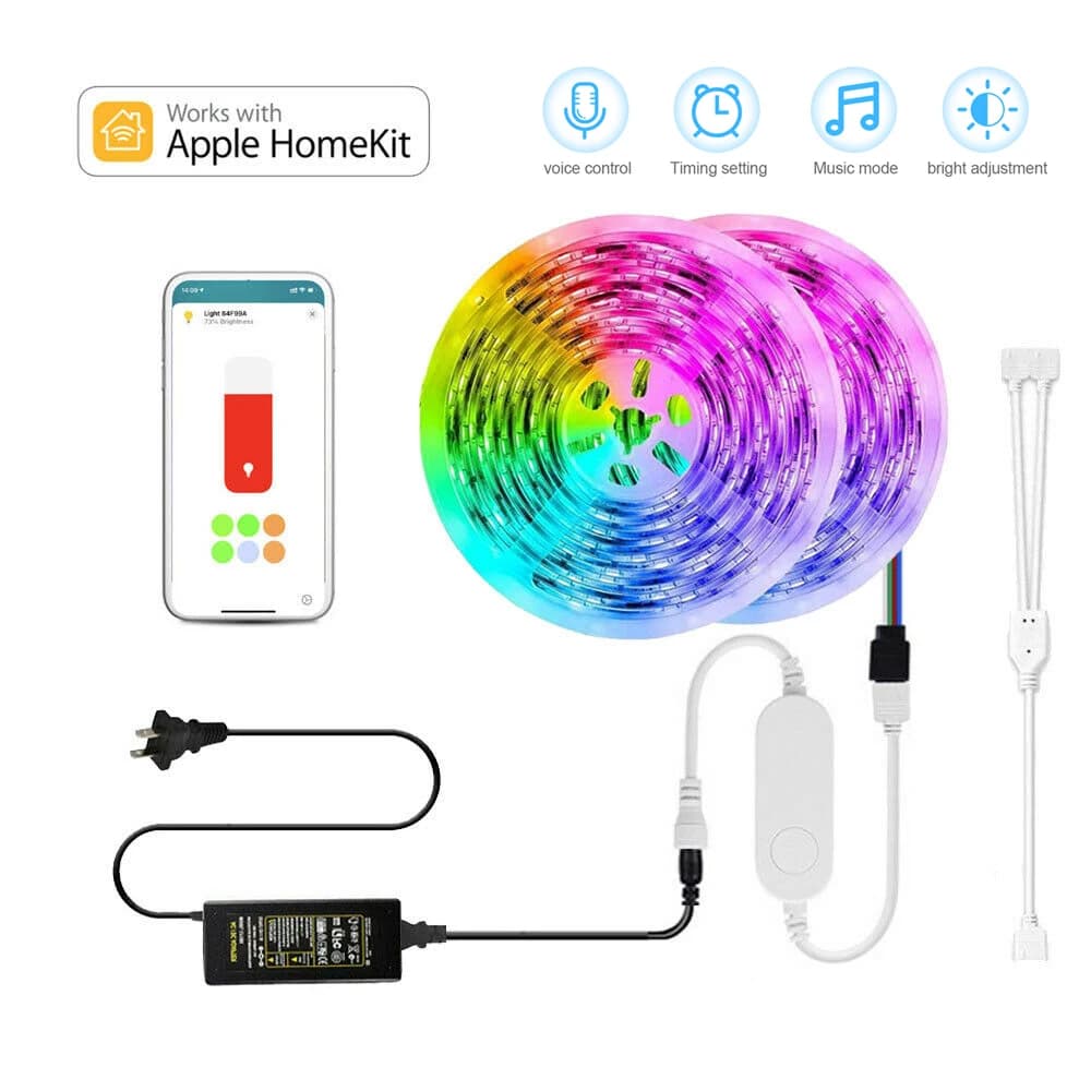 Homekit APP contrôle intelligent RGB 5050 bandes lumineuses Led avec commande vocale Siri bande Led 
