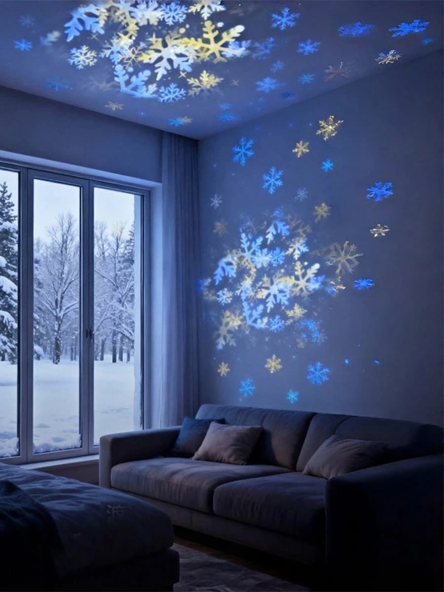 Projecteur de lumière nocturne LED, lampe rotative dynamique à 360° °   Lampe de projection d'ambian