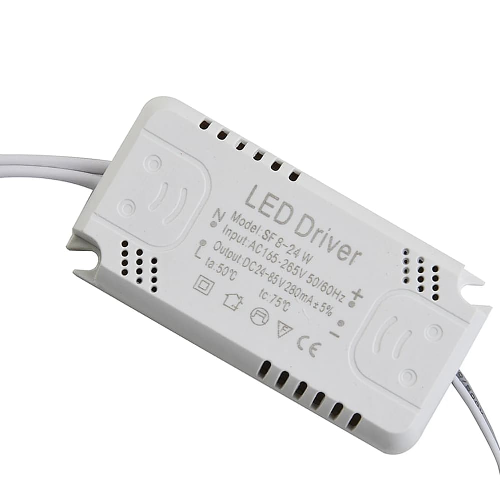 Adaptateur de pilote LED 240-300mA 8-24W 24-40W 40-60W 60-80W AC165-265V, panneau de transformateur