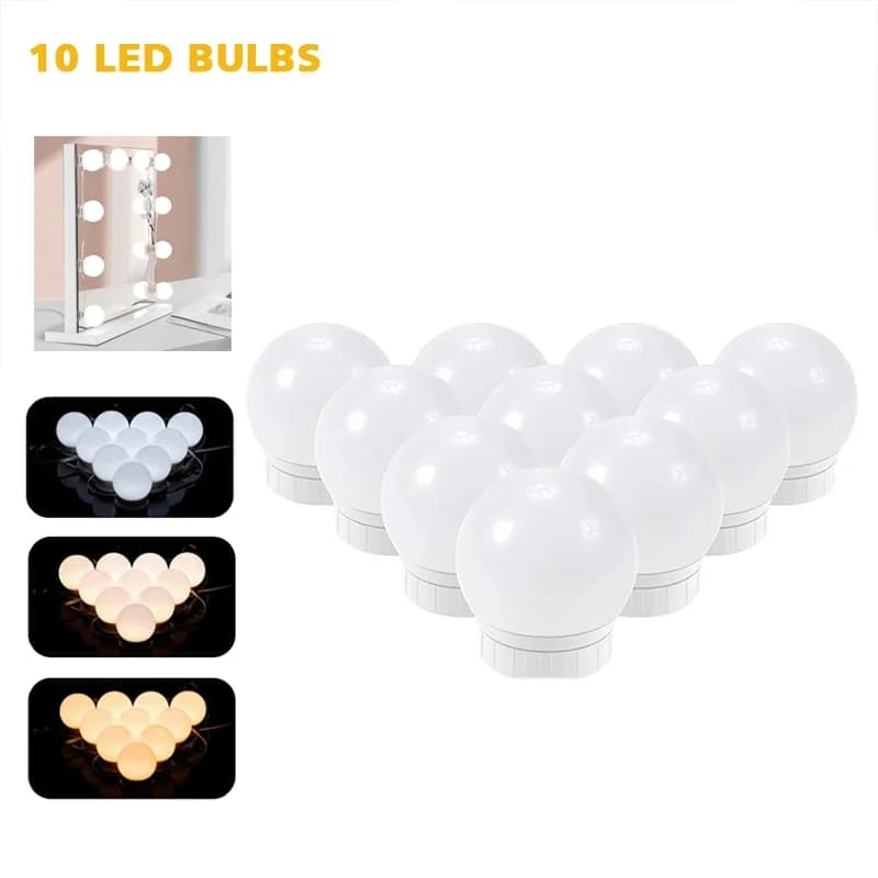 Ampoules LED détachables pour miroir de maquillage professionnel, lampe à alimentation USB, lumière 