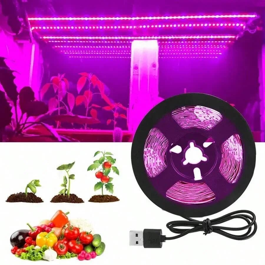 Lampe de croissance LED à spectre complet 1M/2M/3M/5M/10M, 60 perles LED/m, bande LED Fitolampy pour