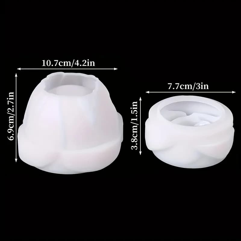 1 ensemble de moules en résine rose pour la fabrication de boîtes à bijoux, de pots à bonbons, d'obj
