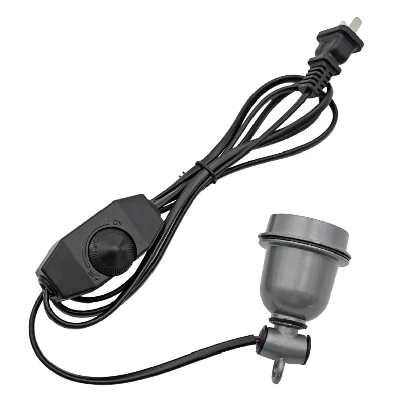 Support de lampe chauffante E27 pour reptiles et animaux de compagnie, interrupteur de commande du c