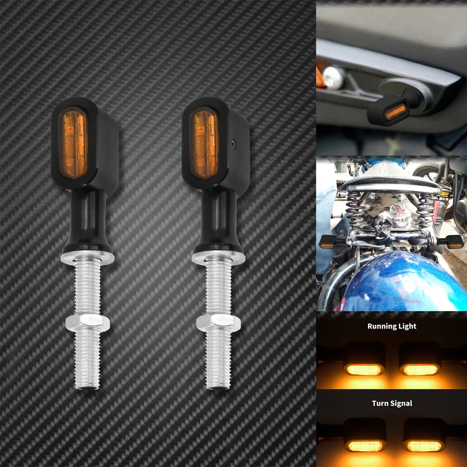 Feu arrière LED E Mark pour motos, Mini clignotant, feux arrière de frein pour Harley Touring XL, BM