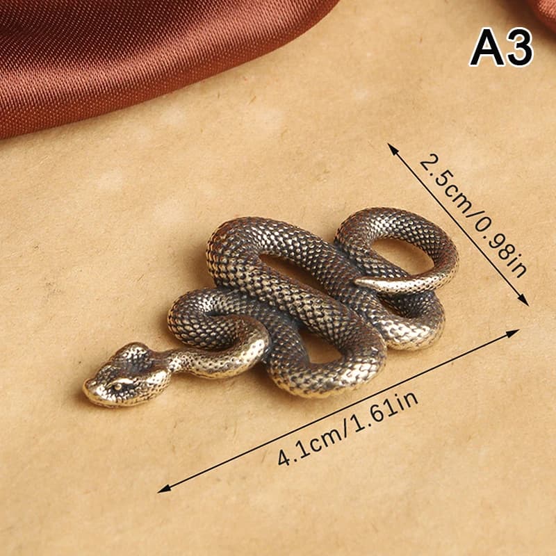 Ornement de salle en cuivre vintage, décorations de thé, animal de compagnie antique, Boa FigAucklan