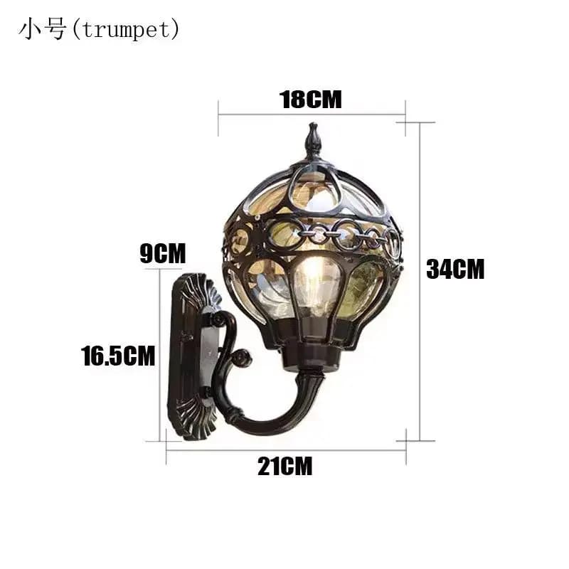 Lampe murale extérieure étanche, style rétro, pour villa, jardin, allée, couloir, balcon, décoration