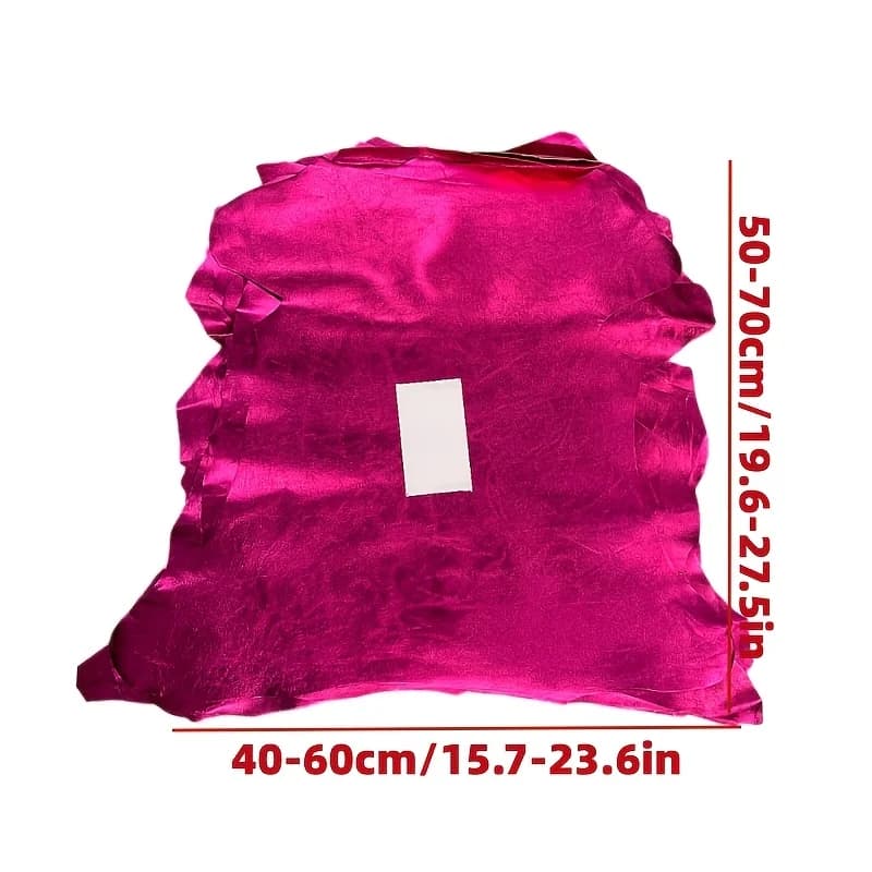 Cuir d'agneau pleine fleur rouge rose métallisé, cuir véritable souple, idéal pour les portefeuilles