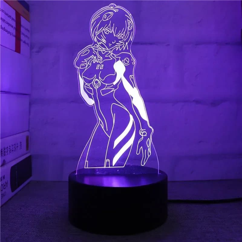 Anime EVANGELION EVA 3d lampe à LED pour la décoration de la chambre Kawaii veilleuse acrylique Led 