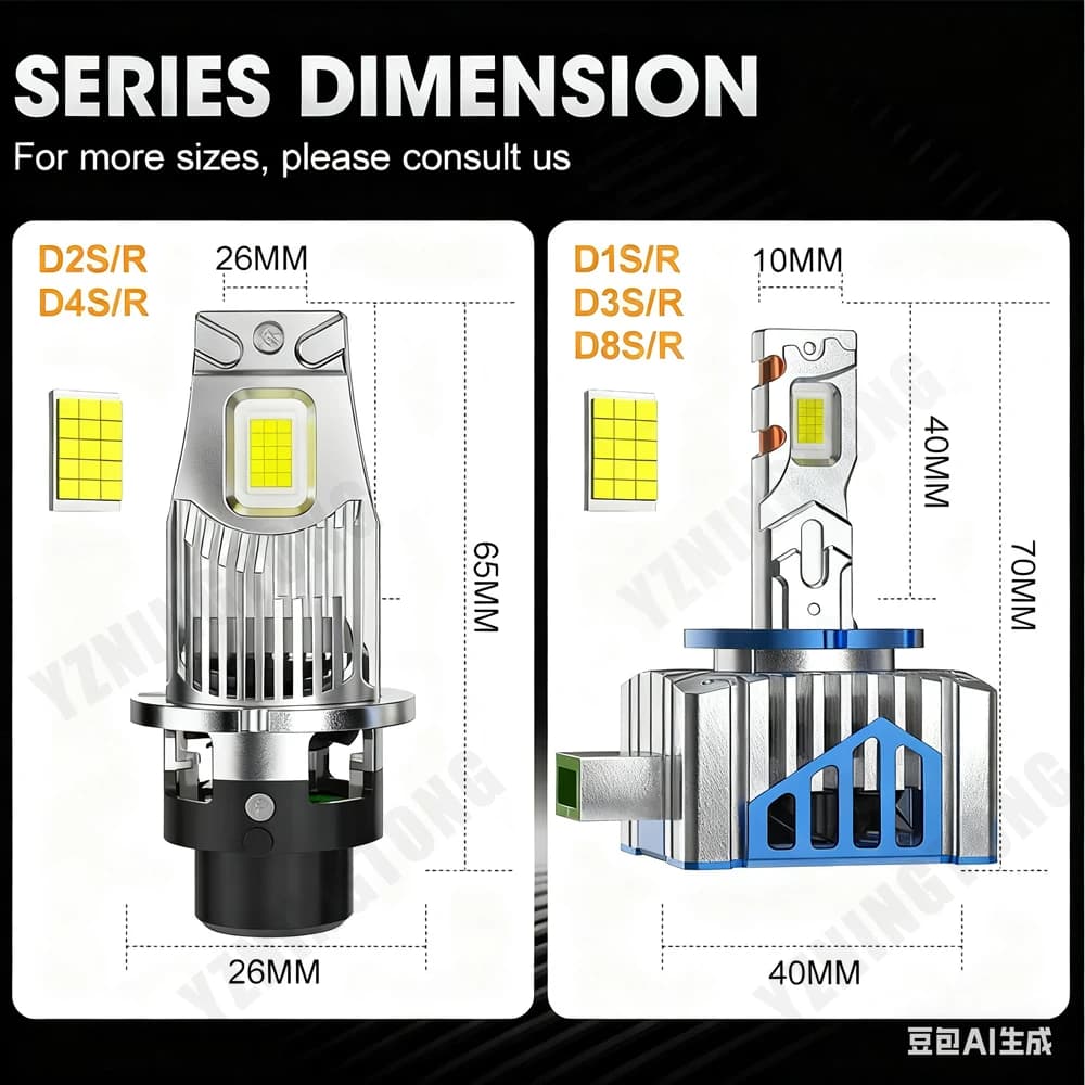 D3S phare LED 12V pour voiture Canbus 5800W D1S ampoules LED D2S D2R phares Automobiles D1S D1R D5S 