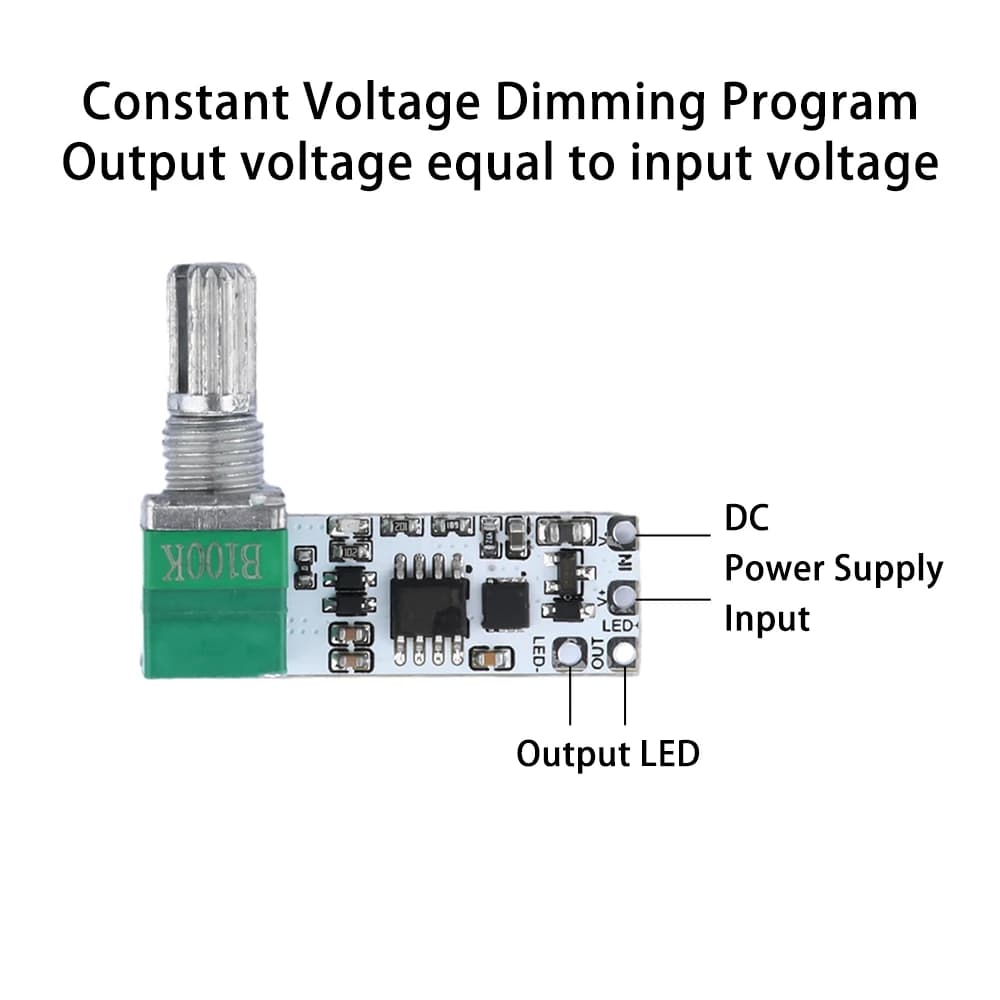 Module de variateur de tension constante LED pour bande lumineuse avec carte de commande, réglage de