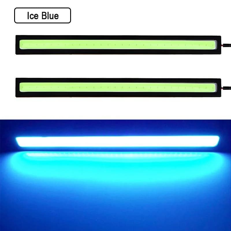 10 pièces 17CM LED DRL étanche conduite feux de jour bande 12V COB LED voiture en aluminium rayures