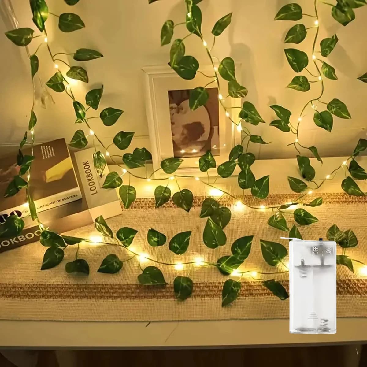 2M 20 LED feuille verte chaîne lumière lumières de jardin décorations du nouvel an chaîne lampe mari