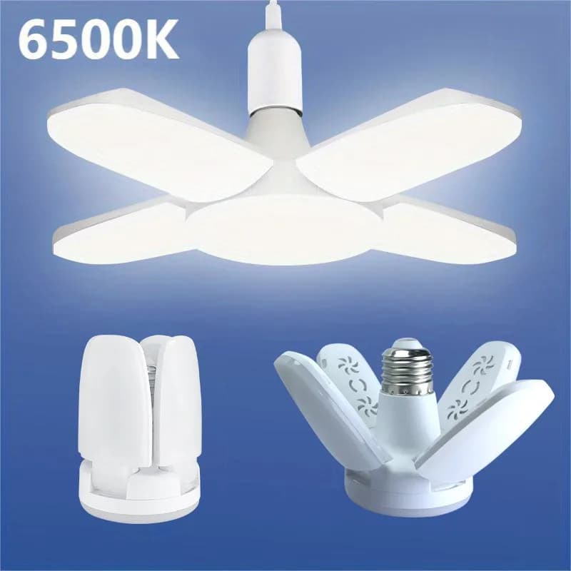 Ampoule LED en forme de ventilateur 28W, lampe LED E27 pliable 220V, ampoules pour la maison, le sal