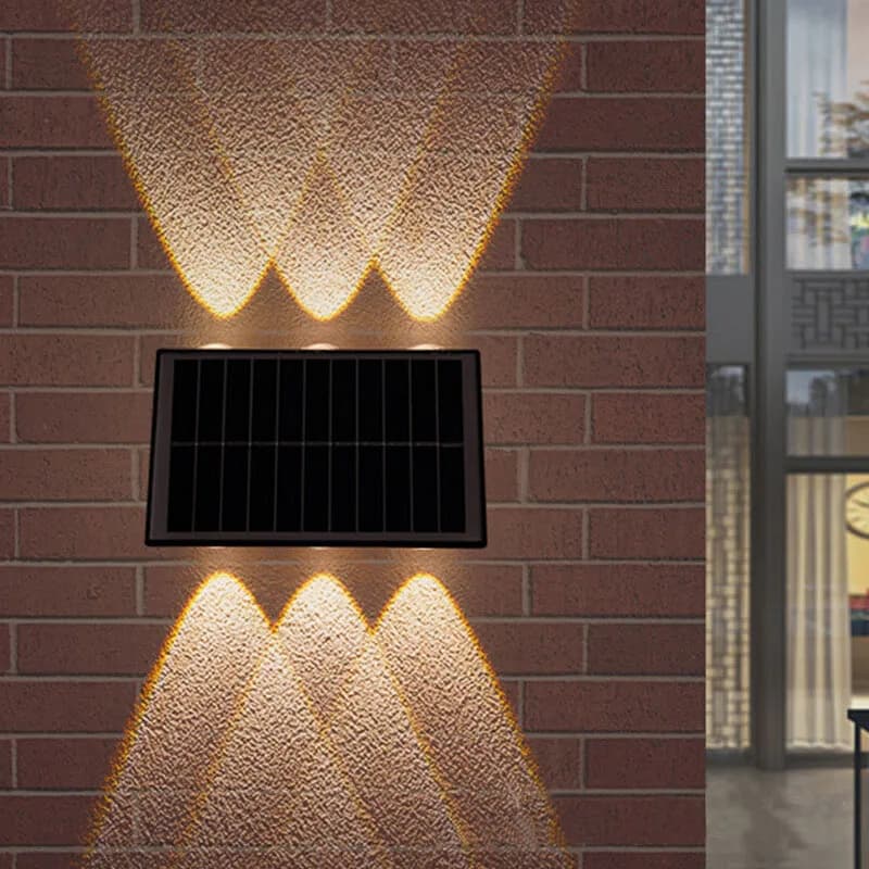 Lampe murale solaire extérieure étanche à énergie solaire lumière haut et bas éclairer la maison jar
